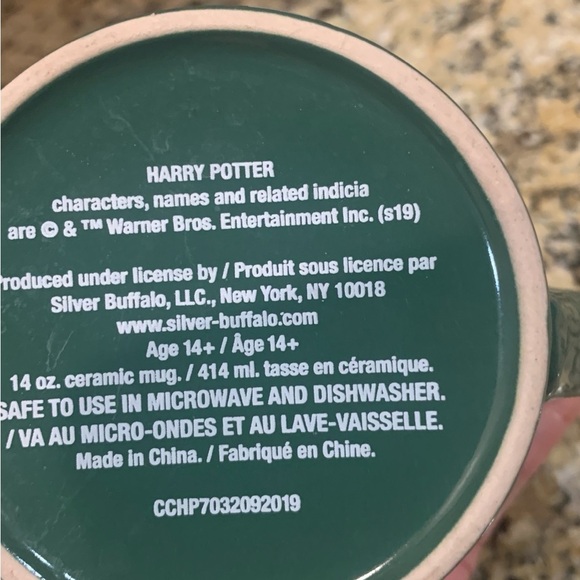 Slytherin House Harry Potter Crest Ceramic Mug, 14 Ounces by silver buffalo - Picture 3 of 5